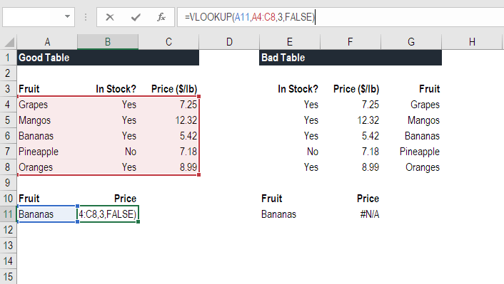 how to set vlookup in excel 2016