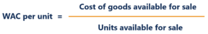 Weighted Average Cost - Formula
