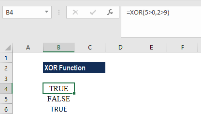 XOR Function - Example 1a