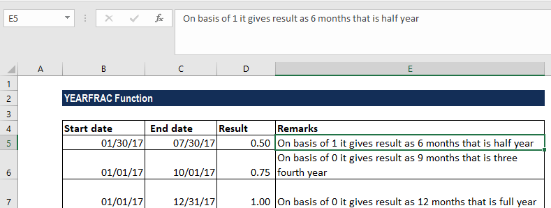 Yearfrac