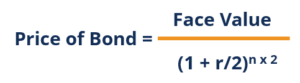 Zero-Bond Pricing Formula - Semi-Annual Compounding 